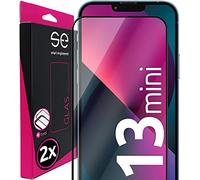 s.e Lot de 2 3D Verre Trempé - Protection d'écran pour iPhone 13 Mini Verre blindé, dureté 9H, Guide d'installation et cadre, Couverture intégrale de l’écran, ultra résistant, anti-rayures