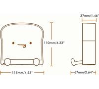 S��?e lumière de nuit de bande dessinée pain grillé lampe LED rechargeable portable en silicone -chambre à coucher -porte-téléphone de nuit