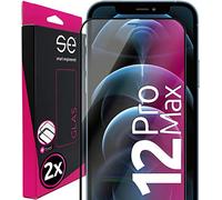 S.E pour Verre Trempé iPhone 12 Pro Max - Lot de 2 pièces d'allemagne, protection iPhone 12 Pro Max sans poussière ni bulles d'air, avec aide à l'installation, protection ecran iPhone 12 Pro Max