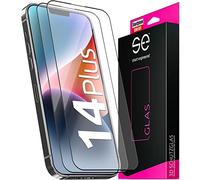 S.E pour Verre Trempé iPhone 14 Plus - Lot de 2 pièces d'allemagne, protection iPhone 14 Plus sans poussière ni bulles d'air, avec aide à l'installation, protection ecran iPhone 14 Plus