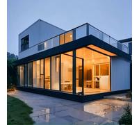 S.E.Q Double Story Maison de conteneur extensible préfabriquée entièrement équipée, escaliers de luxe inclus