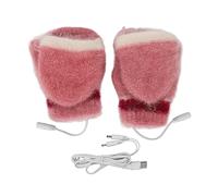 s électriques USB chauffants sans doigts avec couverture chauffante à double côté noir garder au chaud pour les travaux de bureau d'hiver ou les activités de plein air (Rosenate)