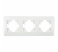 S-EMPOT. BLANC CADRE 3 ELEM.HORIZ : système d'encastrement élégant en blanc avec cadre horizontal pour 3 éléments, idéal pour tout espace moderne et fonctionnel.