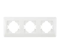S-EMPOT. BLANC CADRE 3 ELEM.HORIZ : système d'encastrement élégant en blanc avec cadre horizontal pour 3 éléments, idéal pour tout espace moderne et fonctionnel.