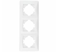 S-EMPOT. CADRE BLANC 3 VERTICALES. Ce cadre encastrable, au design sophistiqué, offre un éclairage élégant pour mettre en valeur des espaces modernes avec une touche actuelle et contemporaine.