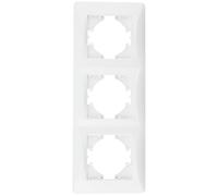 S-EMPOT. CADRE BLANC 3 VERTICALES. Ce cadre encastrable, au design sophistiqué, offre un éclairage élégant pour mettre en valeur des espaces modernes avec une touche actuelle et contemporaine.
