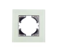 S-EMPOT.VERRE BLANC CADRE 1 ÉLÉMENT : élégant encastrable en verre blanc avec un cadre moderne qui met en valeur n'importe quel espace. Idéal pour éclairer et embellir votre maison.
