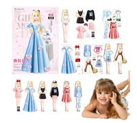 s en Papier magnétiques,s magnétiques à Habiller | Faire Semblant et Jouer au Jouet de Voyage | en Papier magnétique Princesse habillée avec des Couleurs Vives pour Fille de 4 à 7 Ans