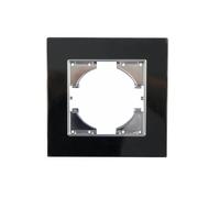 S-Encombrement. Verre noir cadre 1 élément : encastrable élégant avec verre noir et cadre à un élément, idéal pour rehausser n'importe quel espace avec une touche moderne et sophistiquée.
