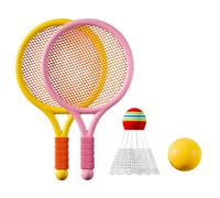 S Ensemble De Raquettes De Tennis Petite Raquette De Badminton Avec Volants Balles Pour Jouet De Sport Interactif Intérieur Et Extérieur Pour Parents Et Réf : 1758