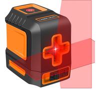 S.Fine Niveau Laser à Nivellement Automatique, Ligne Croisée Rouge, Luminosité Réglable, IP54, pour Carrelage, Construction, Bricolage