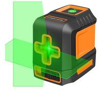 S.Fine Niveau Laser à Nivellement Automatique, Ligne Croisée Vert, Luminosité Réglable, IP54, pour Carrelage, Construction, Bricolage