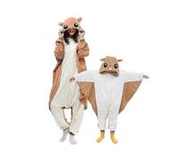 (S Fit 145-158cm)Kids Flying Squirrel Onesie Adult Women Men Kigurumis Pyjamas Animal Cartoon Pajama Homewear Halloween Cosplay Party Costume Xxl