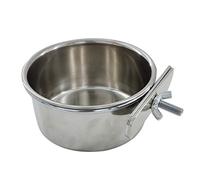 S/for M/L/XL Acier Inoxydable Pet Perroquet Pet Perroquet Cage à Eau Bol Suspendu Anti-retournement Tasse Aliments Oiseaux