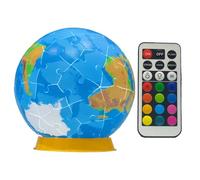 s Global, Globe Jigsaw Toy with LED Lighting, Battery-Powered with Remote Control, Desk Decoration for Kids, Children, Boys, Girls, and Teens for Fun Learning