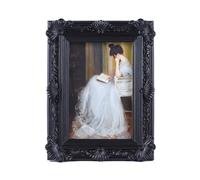 S GMOMENT Cadre photo vintage 12,7 x 17,8 cm avec façade en verre, pour mur et table, art mural de galerie, décoration de chambre vintage, décoration d'intérieur victorienne, en noir