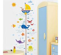 S`good Toise Murale Enfant,Tableau De Croissance De La Taille De La Pépinière Sticker Mural Enfants Garçons Filles Mer De Mer sous-Marine Ancre Trouver Nemo Décoratif Decal Poster @ A