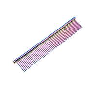 S-H ARTISAN-SH Peigne de toilettage en acier inoxydable pour chat et chien, avec dents rondes, peut nettoyer les poils et éviter les nœuds, convient à tous les types d'animaux domestiques, dents