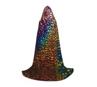 S Halloween Cape à capuche classique imprimé peau de serpent pour adultes - Accessoire de costume unisexe pour fêtes, carnavals, etc