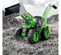 s-idee® S1579 Chargeuse sur pneus RC + bras d'excavatrice Vert 1:14 2,4 GHz