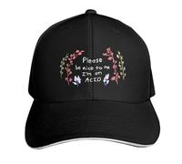 S’il Vous plaît Soyez Gentil avec Moi Je suis sur Acid Baseball Cap Wild Ball Hat Anniversaire Casquettes personnalisées Femmes Hommes Cadeaux