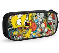 S-Im-Ps-On Trousse À Crayons Durable Pliable Pour L'école Ou Le Bureau Grande Capacité 4 Simpson Taille Unique