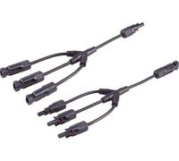 S-IMPULS MC4 Set de câbles adaptateurs en T, 3/1, 4mm², noir/noir, 30 cm