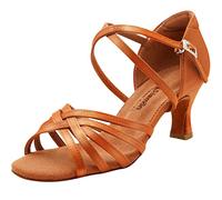 s.lemon Chaussure Danse Latine,Talon Bas Pratique Débutant Salon Salsa Chaussures Latines 5cm 35