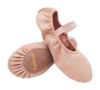 s.lemon Chaussure de Ballet,Toile Élastique Semelle Fendue Chausson Ballet pour Filles Femmes Full Sole 27