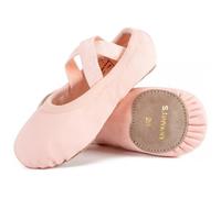 s.lemon Chaussure de Ballet,Toile Élastique Semelle Fendue Chausson Ballet pour Filles Femmes Rose 37