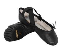 s.lemon Chaussure de Danse,Cuir Semelle Fendue Chaussons de Ballet Noir Rosa Chaussure de Ballet Noir 31