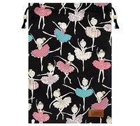 s.lemon Housse Chaussure Danse,Toile Pointe Ballet Latine Chaussure Sac Black Girl