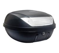 S-LINE - Top Case Moto 52L Noir Mat Dim : 58X45X32.5Cm (2 Casques) Platine Et Poignée