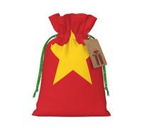 S Linen Sacs cadeaux de Noël avec cordon de serrage Motif drapeau du Cameroun