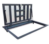 S-Lion Trappe de Sol Thermo Max 4 60 x 110 cm, avec Vérin à Gaz, Verrouillage avec Poignée & Joint sur 4 Côtés, Trappe pour Cave & Regard de Visite, Cadre en Profilé d’Acier, 600 x 1100 mm