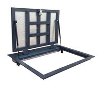 S-Lion Trappe de Sol Thermo Max 4 70 x 80 cm, avec Vérin à Gaz, Verrouillage avec Poignée & Joint sur 4 Côtés, Trappe pour Cave & Regard de Visite, Cadre en Profilé d’Aluminium, 700 x 800 mm
