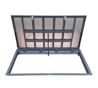S-Lion Trappe de sol Thermo Max 4, 90 x 170 cm, avec ressort à gaz, verrouillage avec poignée et joint à quatre côtés, couvercle de regard pour cave et puits d'inspection, cadre en acier profilé en