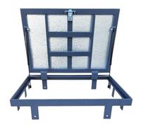 S-Lion Trappe de Sol Thermo Max Plus 800 x 90 cm, avec Vérin à Gaz & Verrouillage avec Poignée, Trappe pour Cave & Regard de Visite, Cadre en Profilé d’Acier, Regard 800 x 900 mm