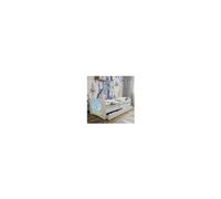 s - Lit babydreams 2 blanc ours bleu tiroir et matelas inclus 180/80