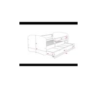 Kocot Kids - Lit babydreams 2 bleu princesse sur Cheval tiroir et matelas inclus 160/80 Blanc