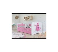 s - Lit babydreams 2 rose princesse sur Cheval tiroir et matelas inclus 140/70