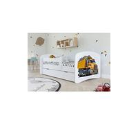 s - Lit babydreams 2 vert Camion tiroir et matelas inclus 160/80