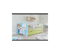 Lit enfant Kocot Kid s - Lit babydreams 2 vert La Reine des neiges tiroir et matelas inclus 140/70