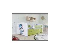 Kocot Kids - Lit babydreams 2 vert Raton laveur tiroir et matelas inclus 160/80 Vert