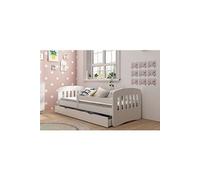 s - Lit classic 1 bleu tiroir et matelas inclus 180/80