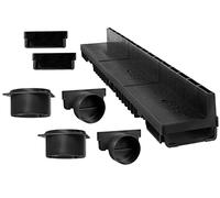 S-lon Kit caniveau à Fente | 2 m | Type 20 (Hauteur 108 mm) | Noir (caniveaux)