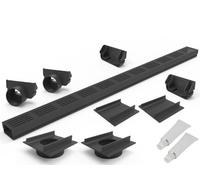 S-lon Kit caniveau Design 12.00 m | Aluminium Noir | Type 65x35 (Slimline caniveaux)