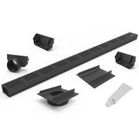 S-lon Kit caniveau Design 4.00 m | Aluminium Noir | Type 65x35 (Slimline caniveaux)