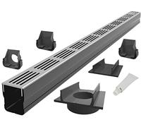 S-lon Kit caniveau Design 7.00 m | Aluminium Gris | Type 65x60 (Slimline caniveaux)