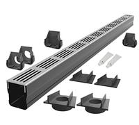 S-lon Kit caniveau Design 9.00 m | Aluminium Gris | Type 65x60 (Slimline caniveaux)